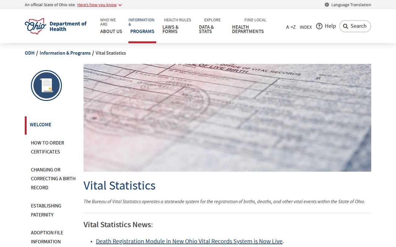 Paris Township residents directory Ohio vital records source